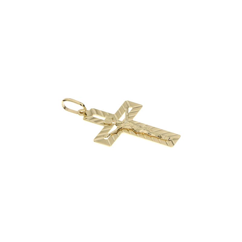 Croce diamantata CNF con Cristo giallo stampato - immagine 3