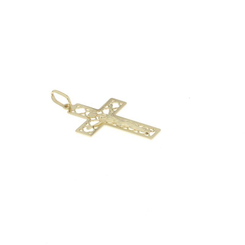 Croce lucida CNF con Cristo giallo stampato - immagine 3