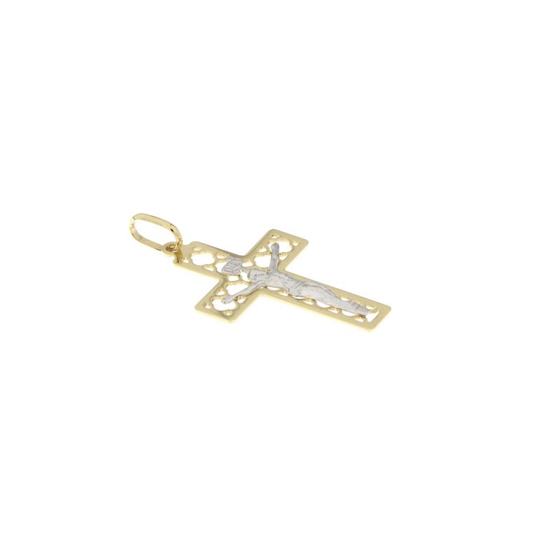 Croce lucida CNF con Cristo bianco stampato - immagine 3