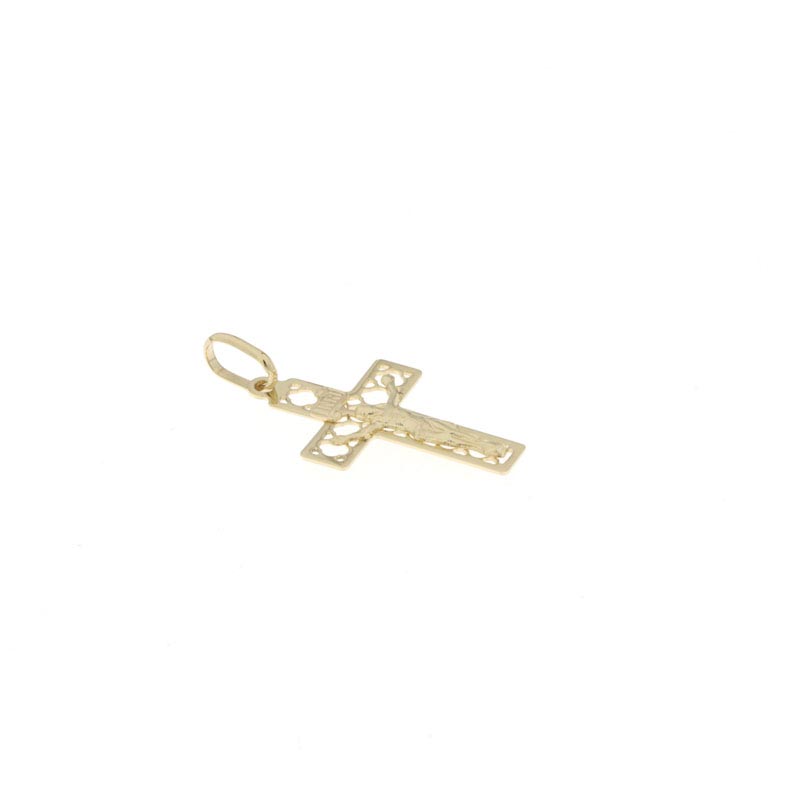 Croce lucida CNF con Cristo giallo stampato - immagine 3