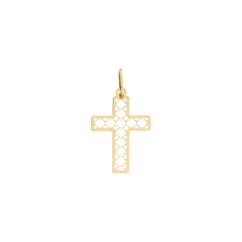 Croce lucida CNF con Cristo bianco stampato - immagine 2