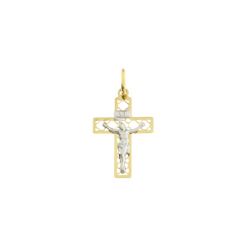 Croce lucida CNF con Cristo bianco stampato