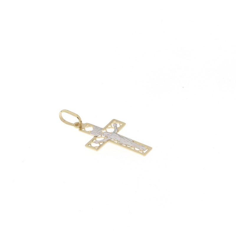 Croce lucida CNF con Cristo bianco stampato - immagine 3