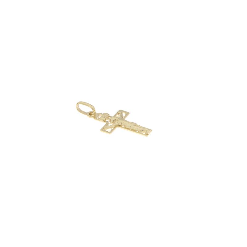 Croce lucida CNF con Cristo giallo stampato - immagine 3