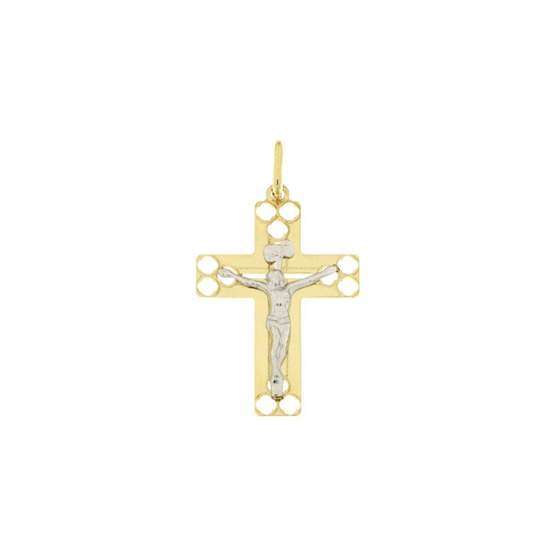 Croce lucida CNF con Cristo bianco stampato
