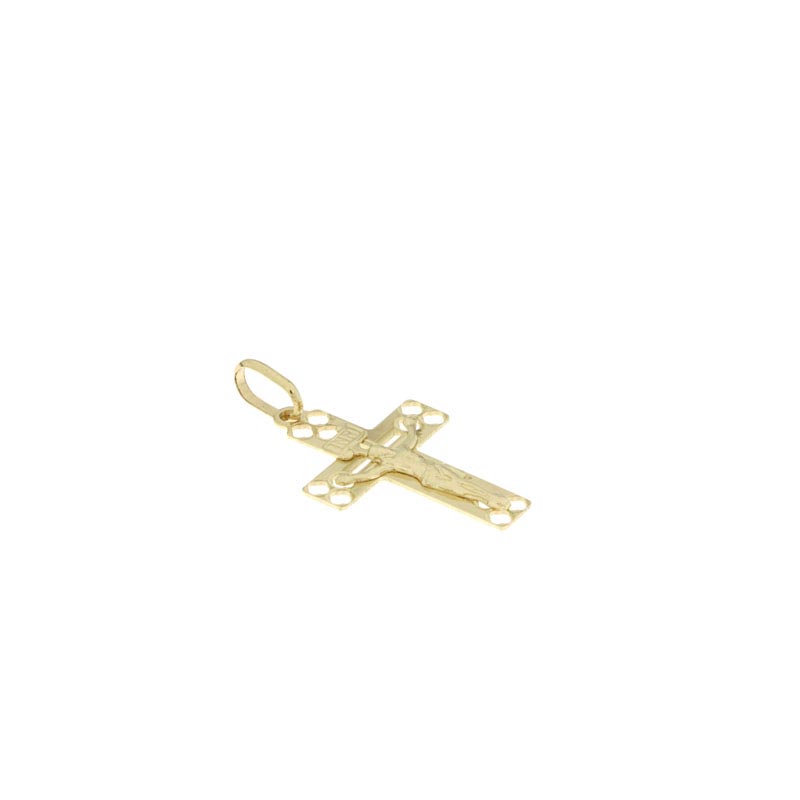 Croce lucida CNF con Cristo giallo stampato - immagine 3