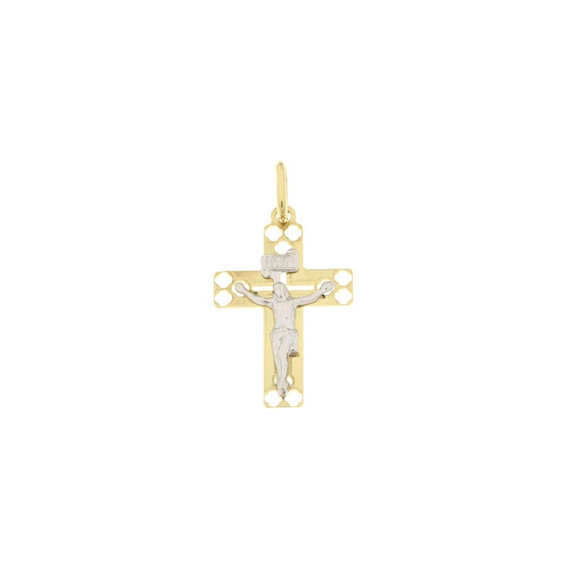 Croce lucida CNF con Cristo bianco stampato
