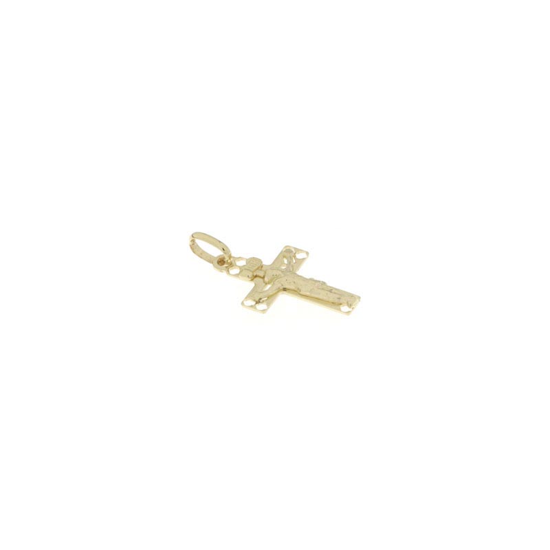 Croce lucida CNF con Cristo giallo stampato - immagine 3