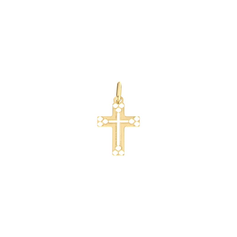 Croce lucida CNF con Cristo bianco stampato - immagine 2