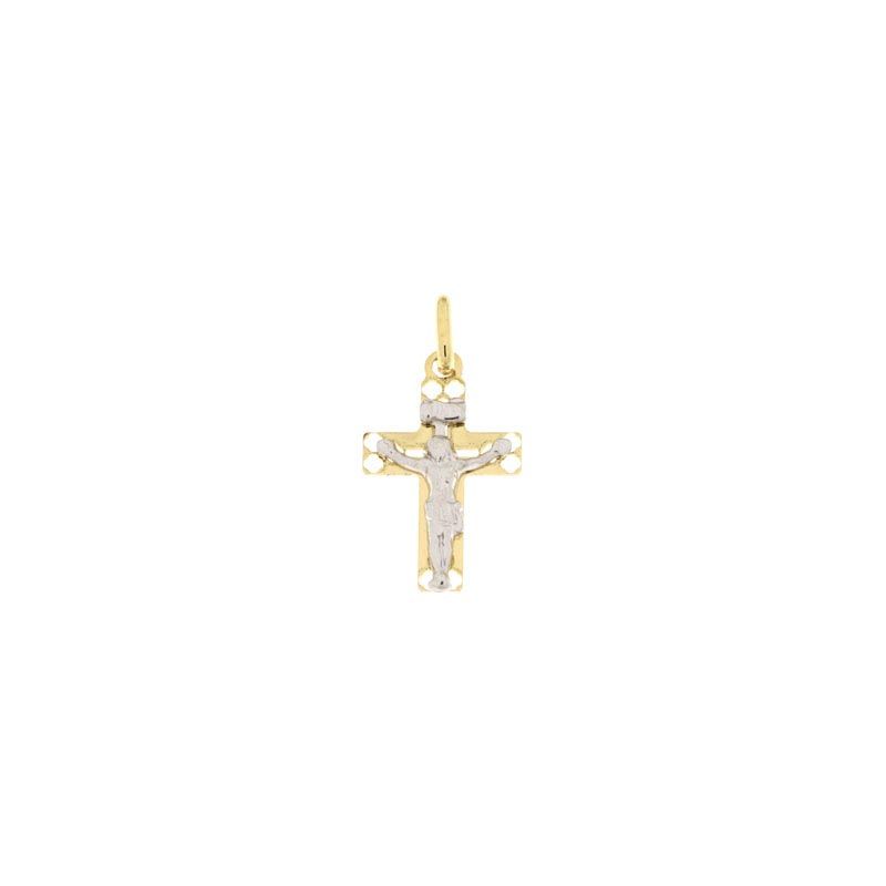 Croce lucida CNF con Cristo bianco stampato