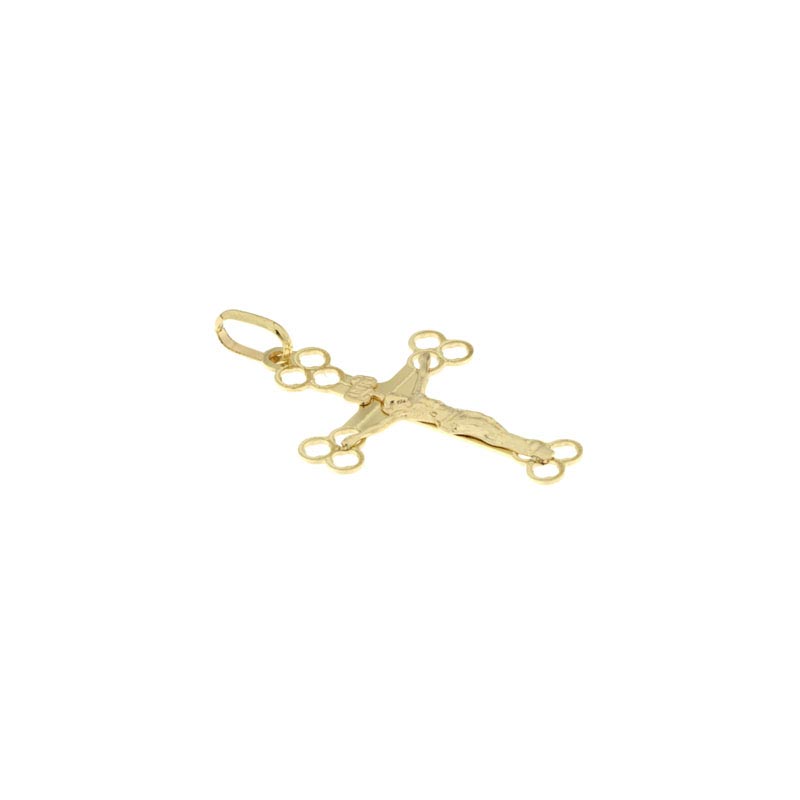 Croce lucida CNF con Cristo giallo stampato - immagine 3