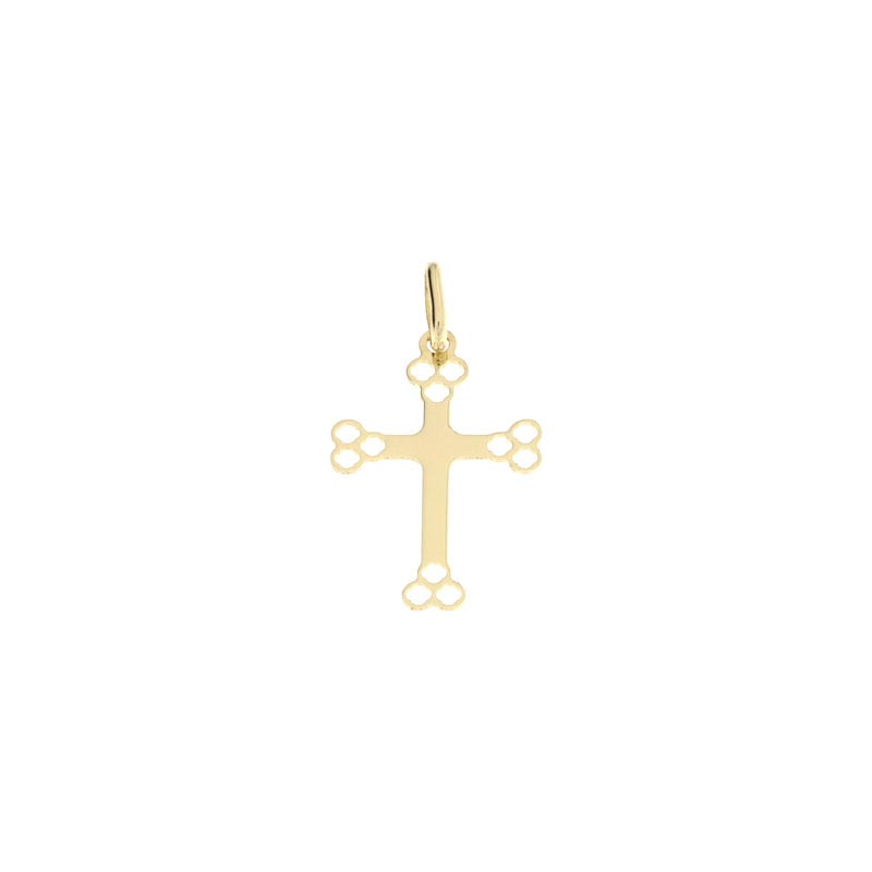 Croce lucida CNF con Cristo giallo stampato - immagine 2