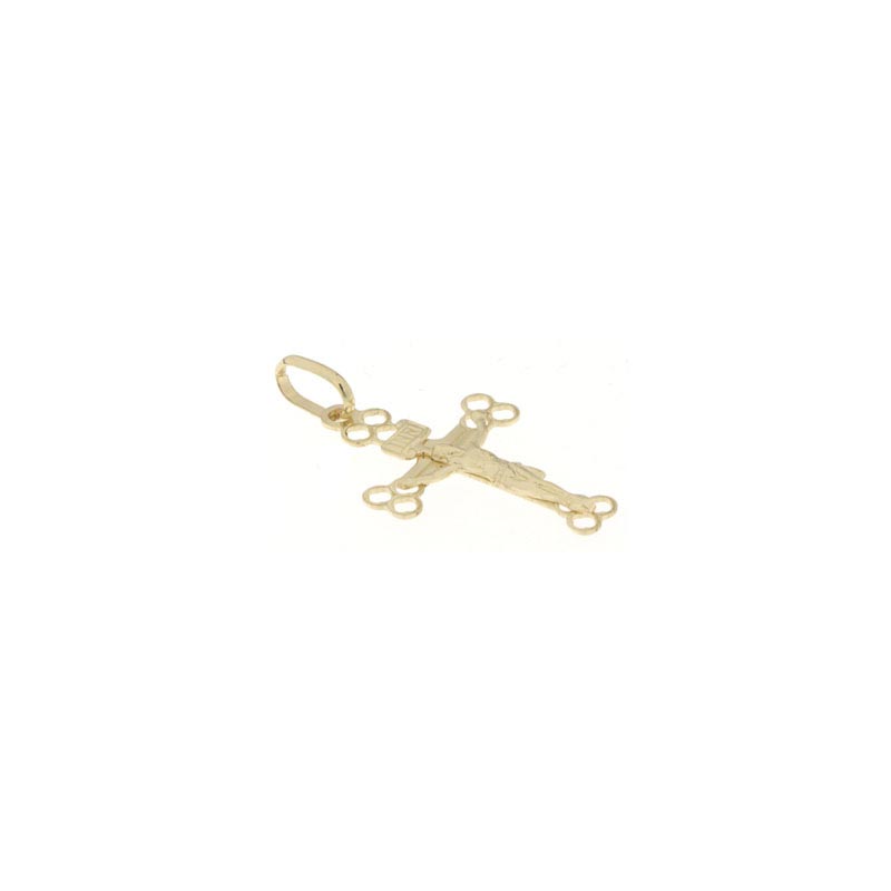 Croce lucida CNF con Cristo giallo stampato - immagine 3
