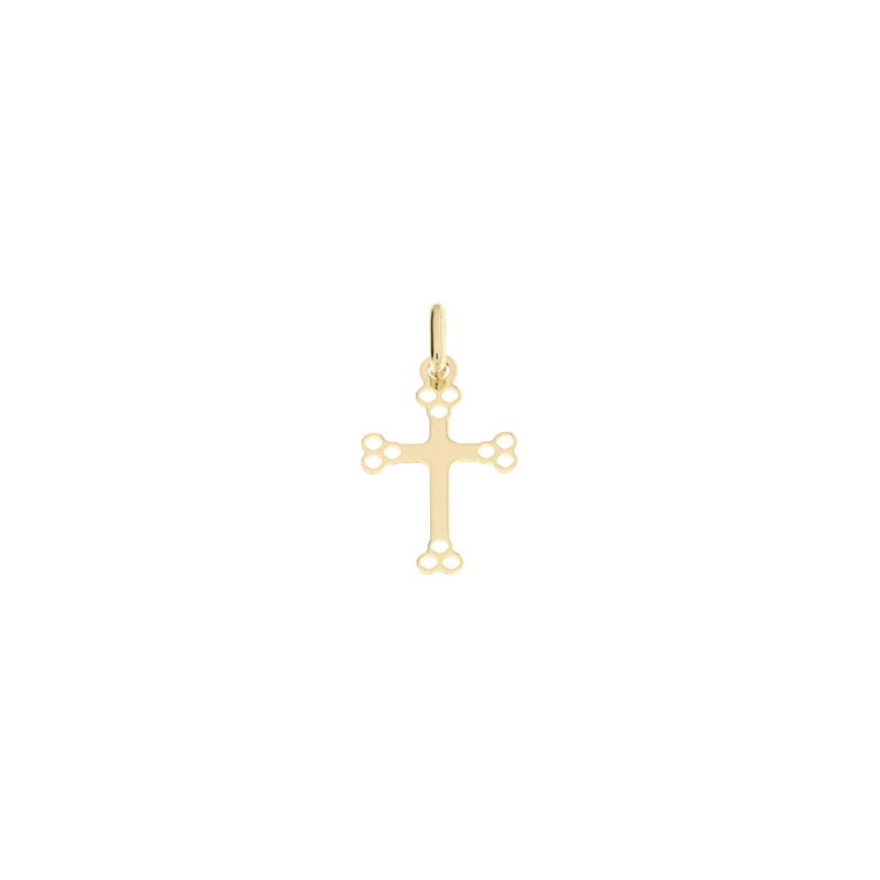 Croce lucida CNF con Cristo giallo stampato - immagine 2