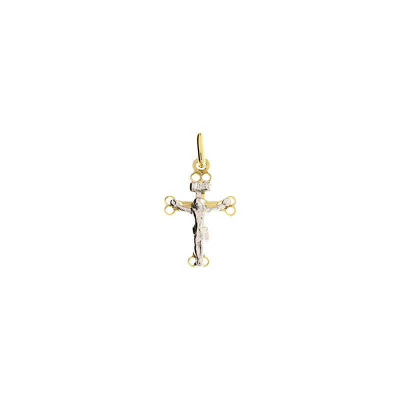 Croce lucida CNF con Cristo bianco stampato