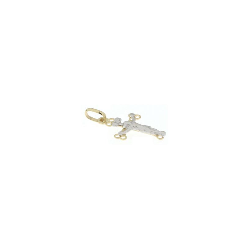 Croce lucida CNF con Cristo bianco stampato - immagine 3