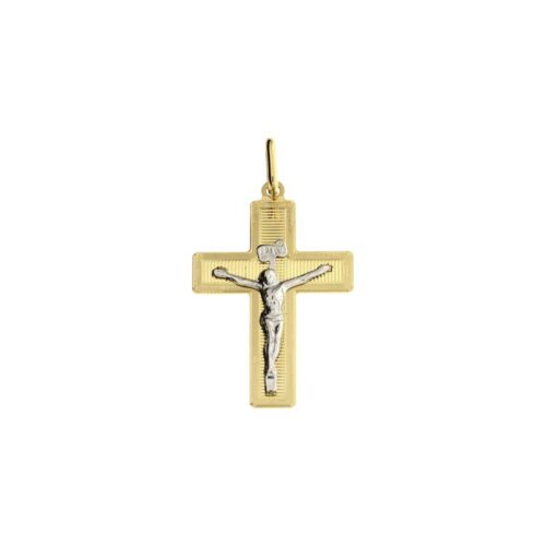 Diamond cut cross CNF with moulded white Christ