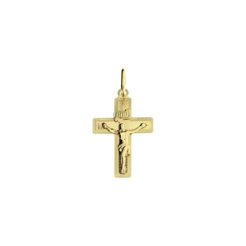 Diamond cut cross CNF with moulded yellow Christ