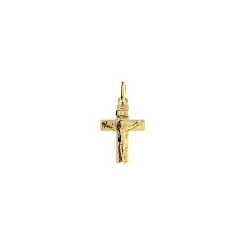 Diamond cut cross CNF with moulded yellow Christ