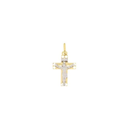 Polished cross CNF with moulded white Christ