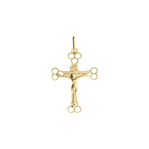Polished cross CNF with moulded yellow Christ