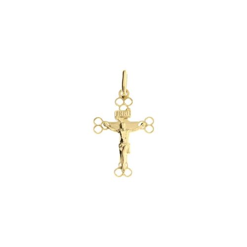 Polished cross CNF with moulded yellow Christ