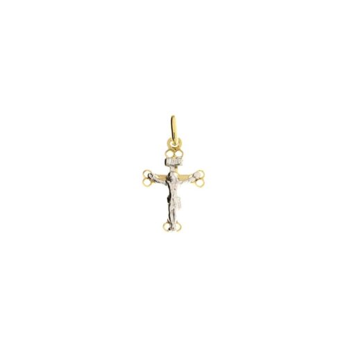 Polished cross CNF with moulded white Christ
