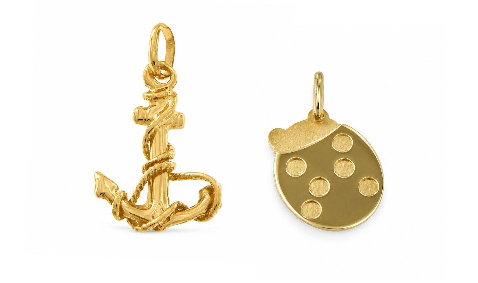cavinato-ancora-coccinella Lucky charms around the world: tree of life, cornicello, horseshoe, four-leaf clover | Cavinato Dino